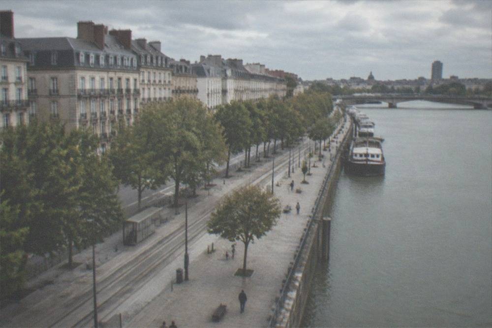 The waterfront promenade of the Quai de la Fosse along the Loire in Nantes